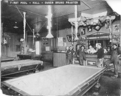 First pool hall, owner Bruno Praster