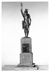 Sculpture of Indian Chief Cahuenga by artist Henry VanWolf