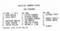 Westside Grammar School - Teacher Miss Ella Millen, sister of Bill Millen