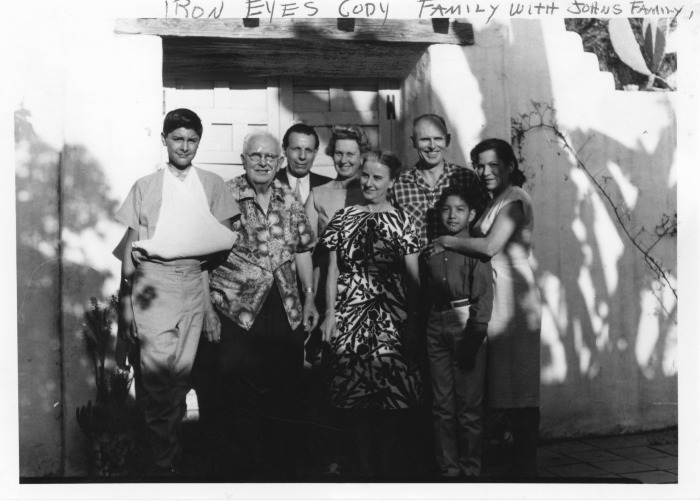 Iron Eyes Cody, Mark Harrington, and Marie Johns Family