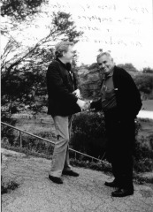F. Avilla and "LCJ" at the Lankershim Monument, 1974