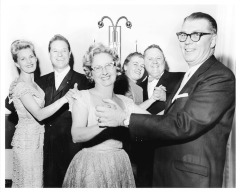 Van Nuys Chamber of Commerce Christmas party showing Ferd Mendenhall and other persons