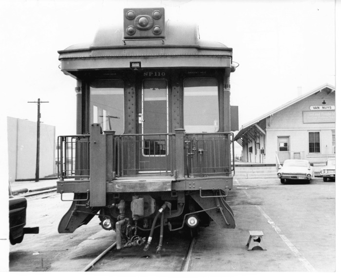 Van Nuys, CA -Southern Pacific Railroad car - railroad station, Van Nuys - Van Nuys Blvd. and Chatsworth Park branch