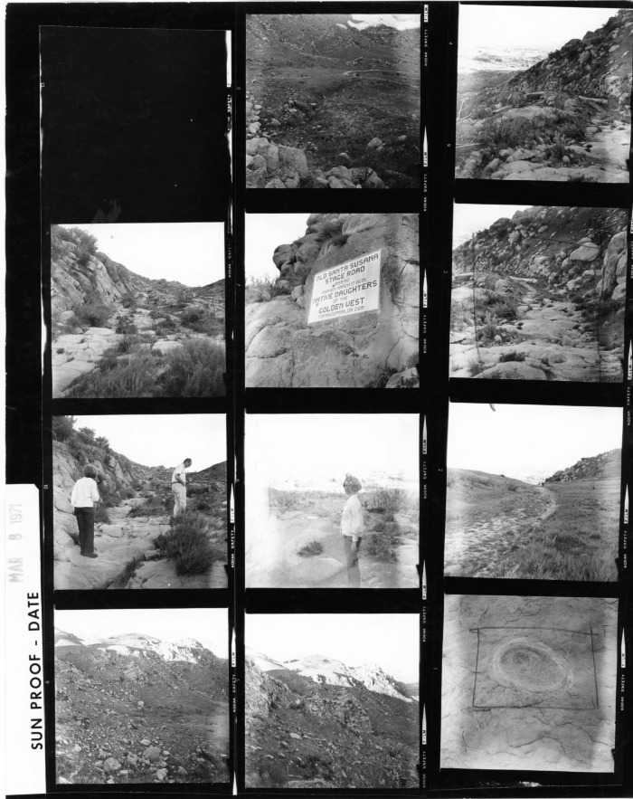 Chatsworth, CA - Santa Susana Mountains - Old stage road - Proof sheet of eleven pictures