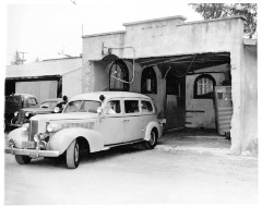 North Hollywood, CA - Steen Mortuary garage - Original North Hollywood jail, built of adobe brick, ca. 1890 - Located at 11321 Magnolia Blvd, North Hollywood
