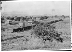 Chatsworth, CA - Chatsworth Park Railroad Station - Chatsworth Inn - Railroad train at Chatsworth Park Station