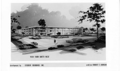 Los Angeles, CA - Proposed student residence buildings at U.S.C. - Architect: Robert C. Duncan - Developer: Student Residence, Inc.