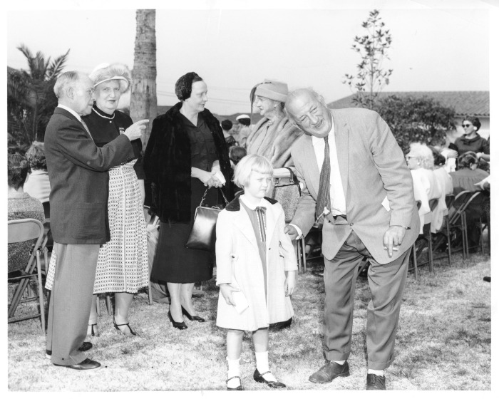 North Hollywood, CA - Campo de Cahuenga - Palo Alto visitor attends ceremony - Left to right: James C. Dietrich