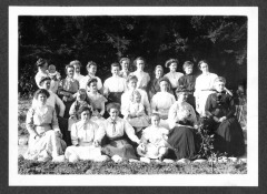 North Hollywood, CA - Ladies Aid Society - Group photo of church organization - Has existed for 25 years - People not identified
