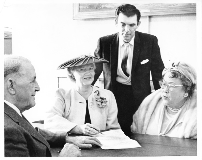 North Hollywood, CA - Campo de Cahuenga commemorative ceremonies - George Hjelte (left)