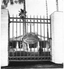 North Hollywood, CA - Campo de Cahuenga - Building shown through main gate