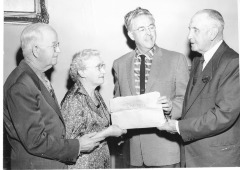 North Hollywood, CA - Campo de Cahuenga - 1909 issue of Lankershim Lacomic newspaper loan to Campo de Cahuenga - Mr. and Mrs. Ward B. Wilson (left)