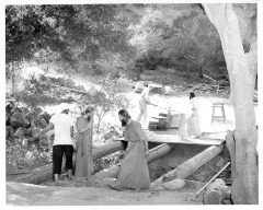 Chatsworth, CA - Building a bridge in Chatsworth Hills - People unidentified