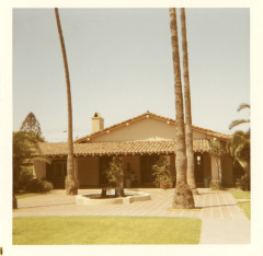 North Hollywood, CA - Campo de Cahuenga - Color Polaroid photo showing pool in foreground