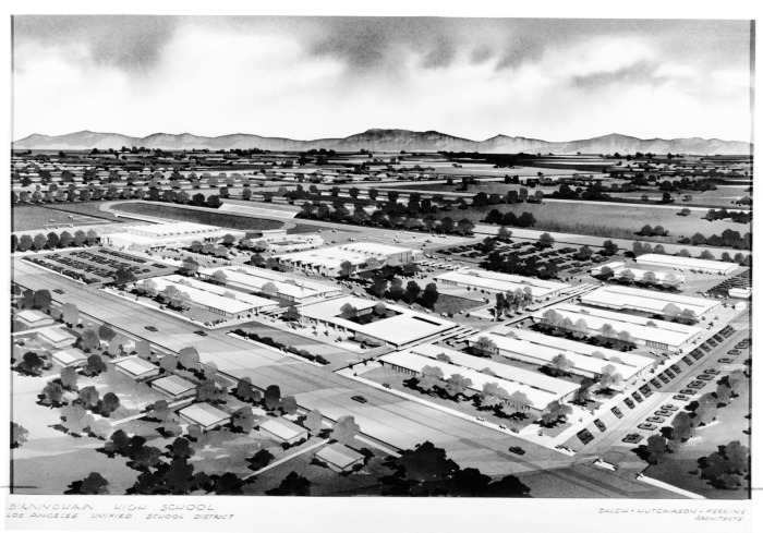 Van Nuys, CA - Birmingham High School - Proposed new building of Birmingham High School
