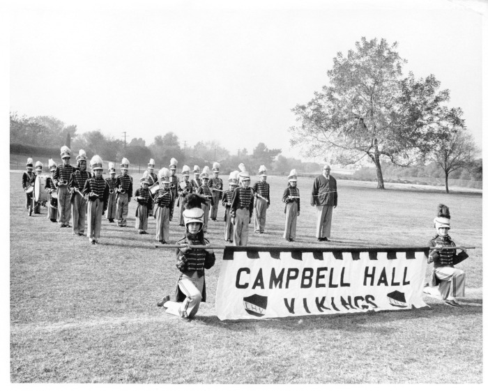 Campbell Hall Viking marching band, North Hollywood, CA - People unknown
