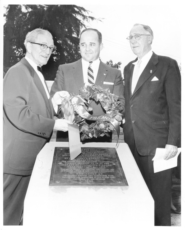 North Hollywood, CA - Campo de Cahuenga - Articles of Capitulation commemorative ceremonies - William A. Allen (left), President of Campo de Cahuenga Memorial Association