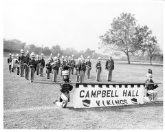 Campbell Hall Viking marching band, North Hollywood, CA - People unknown