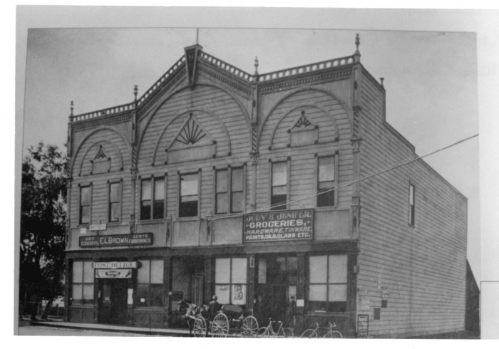 San Fernando, CA - Harps Hall - Later site of Porter Hotel. It was located at the northwest corner of San Fernando Road and Brand Blvd.