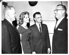 San Fernando, CA - Chamber of Commerce President Installation - From left to right are Willard Cross, Mayor of San Fernando