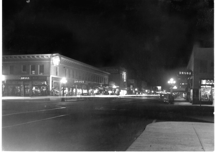 San Fernando, CA - North view of San Fernando looking west down San Fernando Road at Brand Blvd.