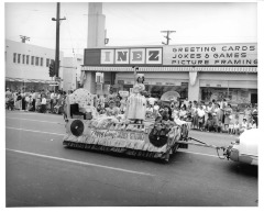 San Fernando, CA - San Fernando Fiesta - Picture taken at San Fernando Rd. and Maclay float sponsored by Peggy Gray's Dance Studio - People on float are not identified