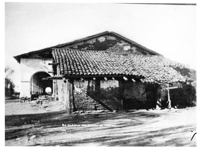 Mission Hills, CA - Old tile roof on San Fernando Mission