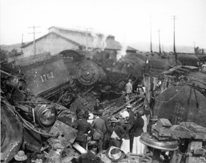 San Fernando, CA - Railroad train wreck
