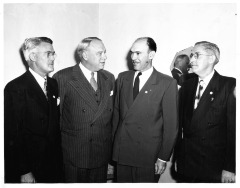 Republican Functions - Republicans J. Leo Flynn, R.E. Baldwin, Lowell Lathrop, and William Reynolds at San Fernando breakfast
