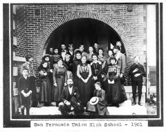 San Fernando, CA - San Fernando Union High School - Group of unidentified students of San Fernando Union High