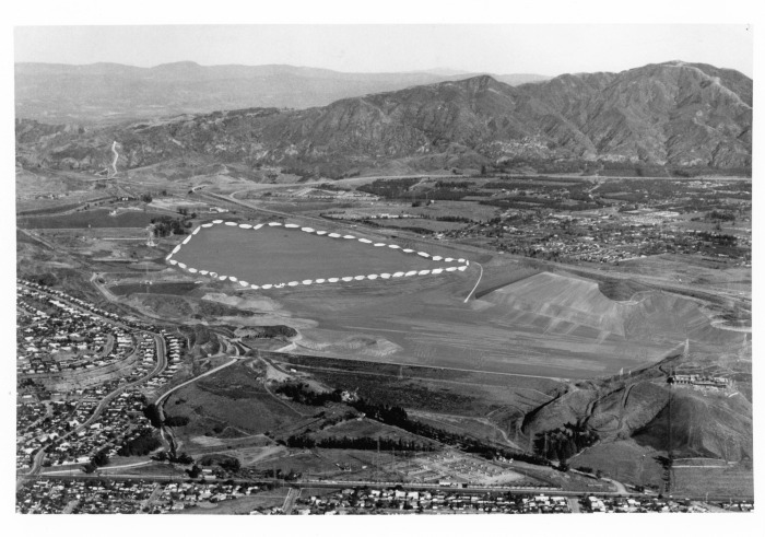 San Fernando and Granada Hills, CA - Department of Water and Power - Proposed site of Van Norman Dam project