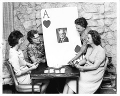 Goldwater Campaign - "Bridge for Barry" - From left to right are Mmes. Hugh Tietjen, Encino