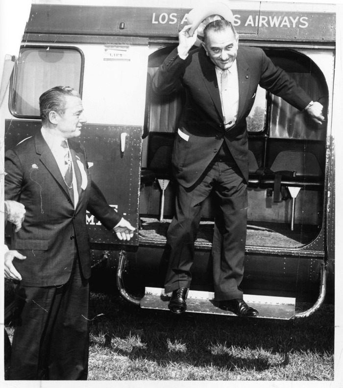 Northridge, CA - Shows then Vice President Lyndon Johnson at San Fernando Valley State College