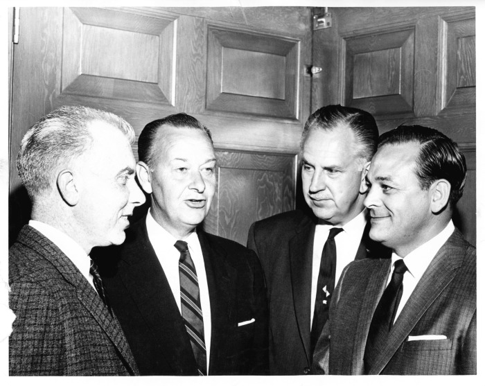 Valley Trojan Club - From left to right are Dr. Herman Harvey, Associate Professor