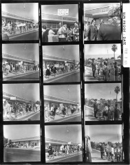 San Fernando, CA - Lopez Adobe - Proof sheet of 12 pictures on protest over Lopez Adobe