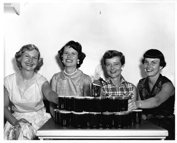 San Fernando, CA - San Fernando Jr. Cosmos - From left to right are Mrs. Caroll Nare, Mrs. Quentin Johnon (sic), Mrs. Jack Hood, and Mrs.