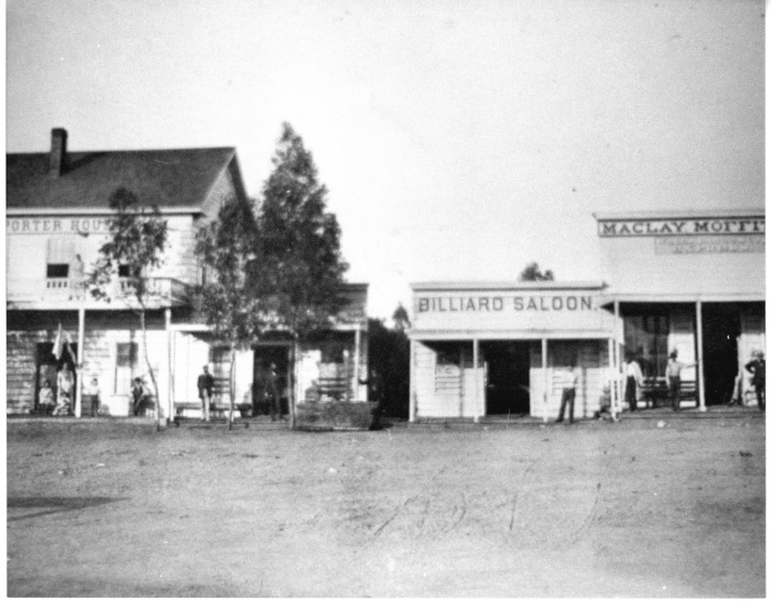 San Fernando, CA - Porter Hotel, Billiard Saloon, and Maclay on south sided of San Fernando Road, west of Maclay