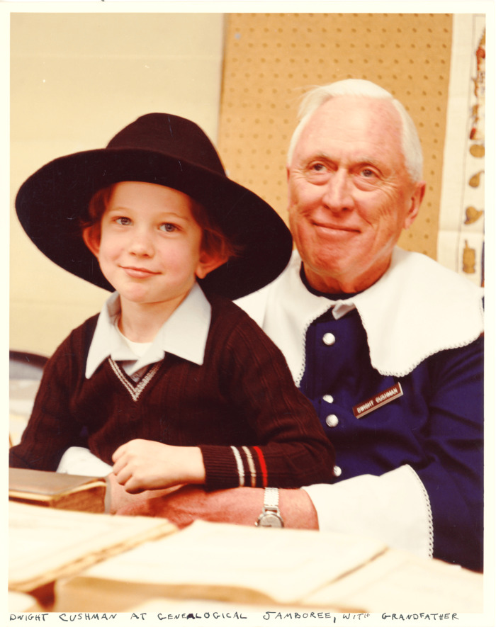 Dwight Cushman at Genealogy Jamboree with Grandfather