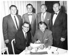 Corman, James, Congressman, officers and past officers of Pacoima Chamber of Commerce
